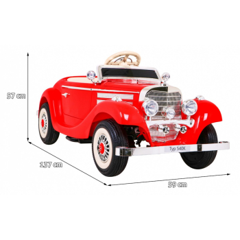 Mercedes Benz Retro 540A dla dzieci Czerwony + Tryb 